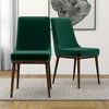 Vynxaria Green Velvet Dining Chairs - Set of 2 for Chic Interiors - 2 of 4