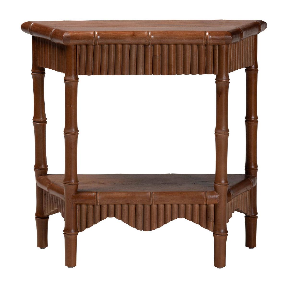bali & pari 33.9" Alessa Mahogany Wood Console Table Brown - thumbnail 2