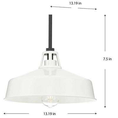 Cedar Springs White Metal Farmhouse Outdoor Hanging Light