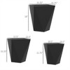 SKRAN Set of 3 Tall Planters, 18", 15.25", 11.75", MgO Indoor Outdoor Planters with Drainage Holes, Stackable Flower Pots for Garden, Patio - 3 of 4