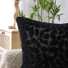 Kate Aurora Red Hook Cut Leaf Embossed Chenille Ultra Plush & Fluffy 18"x 18" Filled Accent Throw Pillow With Removable Zipper Shell/Cover - 2 of 4