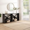 Okak 70.87IN Industrial Narrow Console Table, Entryway Table with 3-Tier/X Shape Storage Shelves, Accent Table for Living Room, Foyer, Hallway - 3 of 4