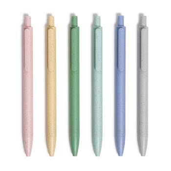 U Brands U-Eco 6pk Ballpoint Pens Core Speckle 0.7mm Black Ink