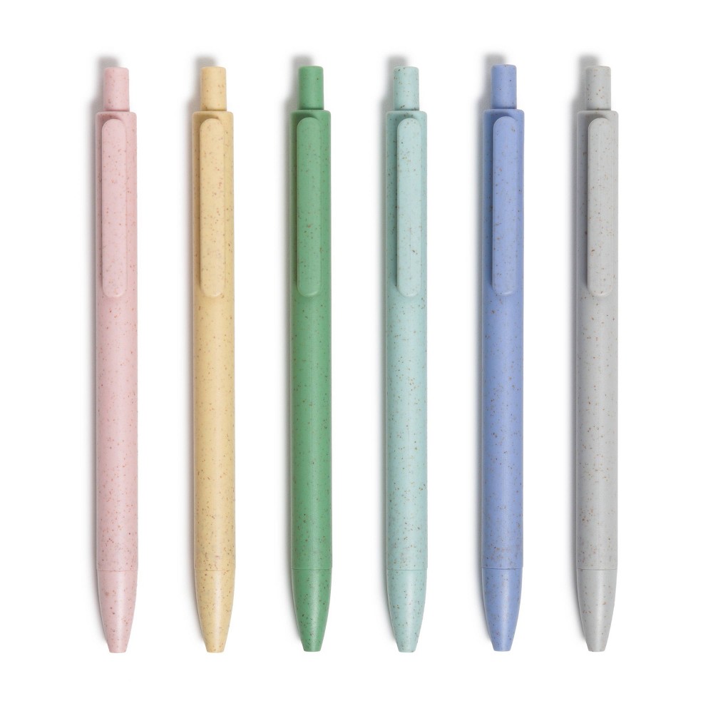 Photos - Accessory U Brands U-Eco 6pk Ballpoint Pens Core Speckle 0.7mm Black Ink