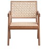 TIRAMISUBEST Rattan Accent Chair - Boho Woven Lounge Chair with Wooden Legs, Natural Finish for Living Room, Bedroom & Patio - 2 of 4