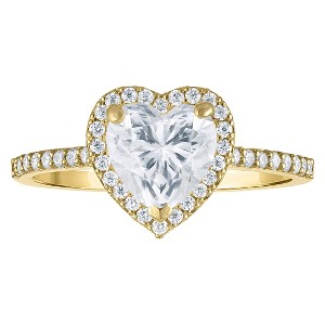 White Lotus 10K Yellow Gold Lab Created Moissanite Ring - 1 of 3