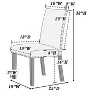 NicBex Modern Set of 2 Dining Chair with Soft Cushion & Nailhead Trim for Kitchen,Dining Room,Gray - 3 of 4