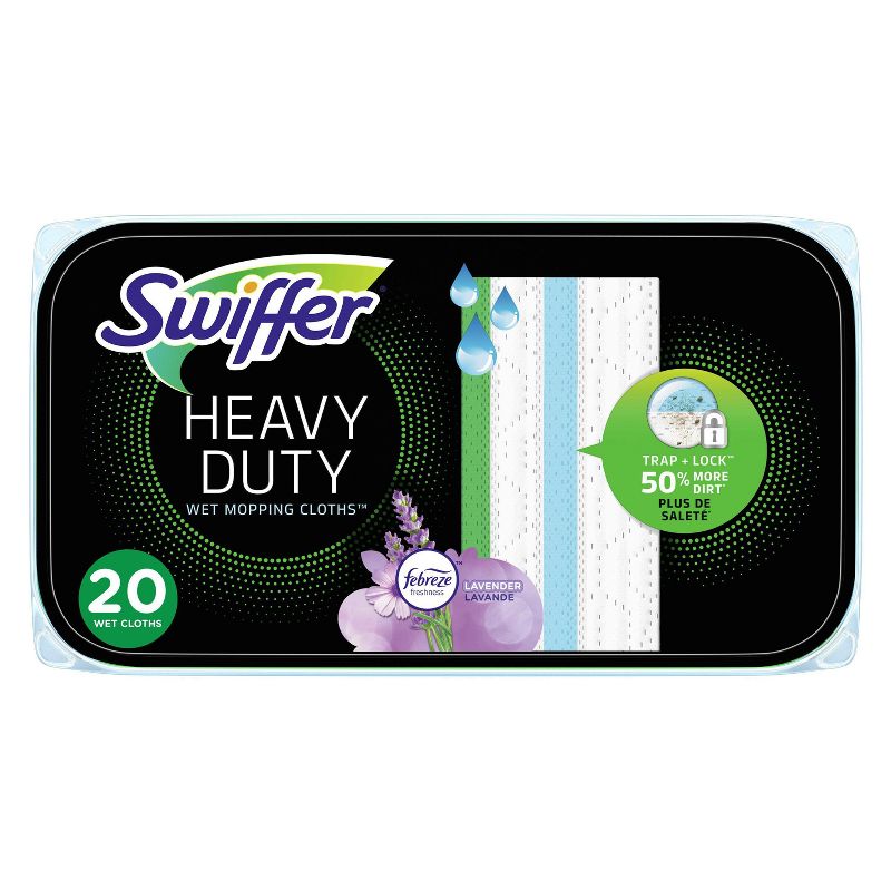 Swiffer Sweeper Heavy Duty Multi-Surface Wet Cloth Refills for Floor Mopping and Cleaning - Lavender scent - 20ct, 1 of 16