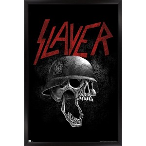Trends International Slayer - Grey Scale Hellmit Framed Wall Poster Prints - 1 of 4
