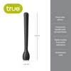 True Bash Muddler, Serrated Base, Bar Tools and Cocktail Accessories, Food Safe Plastic, Dishwasher Safe, Black, 8.25 Inch, Set of 1 - 3 of 4