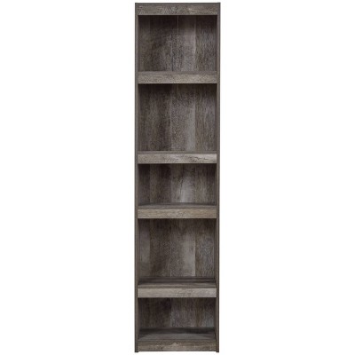 71.97" Gray Adjustable Oak Grain Storage Pier with Cubes