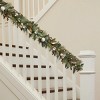 9-FT Pre-Lit Decorated Artificial Garland 100 LED Warm White Lights Gold Accents - 2 of 4