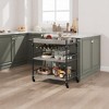Gray 3-Tier Rolling Metal Bar Cart – Built-In Wine Rack & Removable Tray, Functional Serving Cart for Kitchen, Dining Room & Living Room - 4 of 4