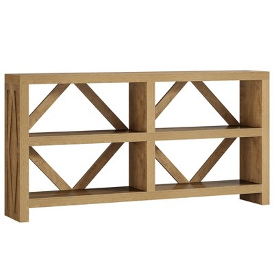 Tribesigns 70.9-Inch Extra Long Console Table with Storage, 3-Tier Industrial Sofa Table Behind Couch for Entryway, Hallway for Living Room, Brown