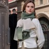 Anna-Kaci Women's Color Block Scarf with Soft Cozy Fabric Modern Neutral Tones and Textured Design - 3 of 3
