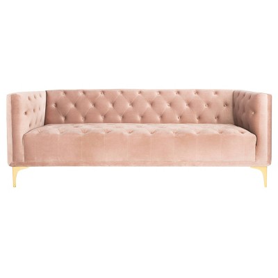 Florentino Tufted Sofa Dusty Rose - Safavieh