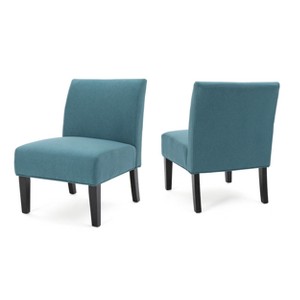 Set of 2 Kassi Accent Chair Dark Teal - Christopher Knight Home, Dark Blue