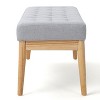 NicBex Modern 43.5" Bedroom Bench Wood Accent Stools with Button Tufted Top for Bedroom and Entryway - 4 of 4