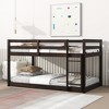 PAGED Wooden Twin over Twin Bunk Bed, Modern Bed Frame with Ladder and Guardrail, Loft Bed for Boy and Girl, Easy Assembly - 2 of 4
