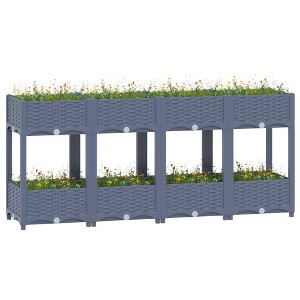 vidaXL Raised Bed 63"x15.7"x28" Polypropylene - 1 of 4