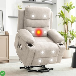Power Lift Recliner Chair Oversized Electric Recliners for Elderly With Heat - 1 of 4