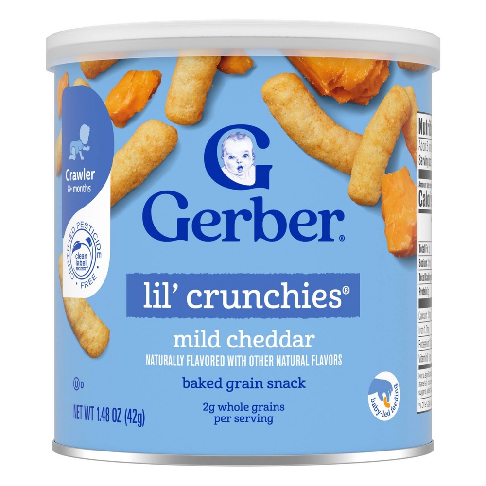 Gerber Baby Food Mild Cheddar Crunchies Baby Snack - 1.48oz