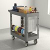 Huxxion Utility Cart with Wheels, Heavy Duty Rolling Service Cart for Warehouse,Garage, Cleaning() - 3 of 4