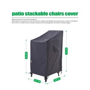 F&J Outdoors Premium Waterproof Outdoor Patio Chair Cover - Grey - 1 of 4