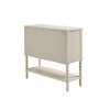 Okak Farmhouse Solid Wood 2-Drawer Dresser Side Table with Shelf, Bedside, End Table for Living Room - 4 of 4