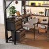Full/Queen Loft Bed with Desk and LED Lights, Metal Loft Bed Frame with Charging Station & Wardrobe, Black - ModernLuxe - 4 of 4