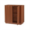 Maliang Buffet Cabinet Sideboard with Curved wave Design, 31.5''W x 15.75''D x 31.5''H - 3 of 4