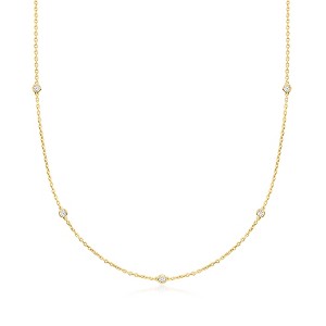 Ross-Simons 0.33 ct. t.w. Lab-Grown Diamond Station Necklace in 18kt Gold Over Sterling - 1 of 4