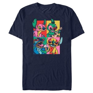 Men's Lilo & Stitch Retro Panel T-Shirt - 1 of 4