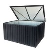 Akoasm 344 Gallon Large Metal Storage Deck Box For Outdoor Use-Black - 4 of 4
