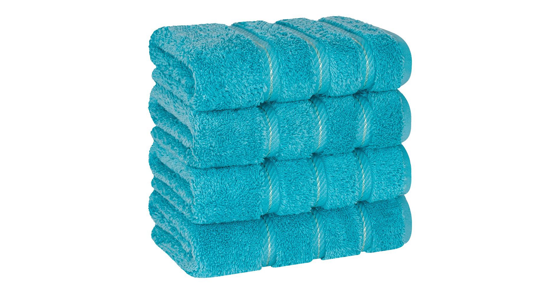 American Soft Linen Luxury Turkish 4 Piece Hand Towel Set, 100% Cotton 16x28 inches Soft and Quick Dry Hand Towels for Bathroom