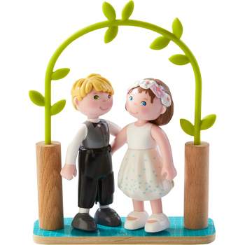 HABA Little Friends 4" Bride & Groom - Wedding Play Set