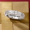 Ross-Simons 2.80 ct. t.w. Baguette and Round CZ Eternity Band in Sterling Silver - 4 of 4