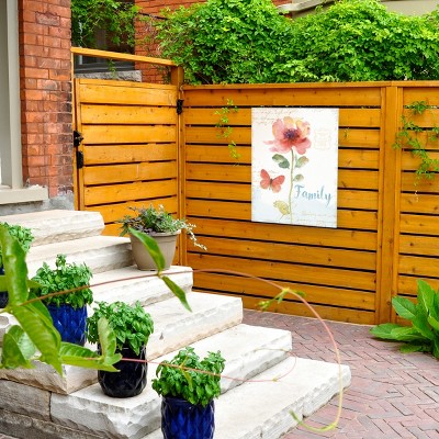 Lisa Audit Floral and Butterfly Outdoor Canvas Print 14x19