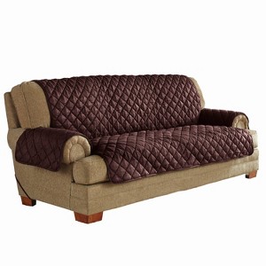 Ultimate Waterproof Furniture Protector With Neverwet Sofa Slipcover Chocolate - Serta, Brown