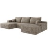 107" Cloud Plush Corduroy U-Shaped Sectional Sofa with Right Chaise & Ottoman - 3 of 4