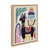 18" x 24" Sylvie Llama Mesatawe Framed Canvas Wall Art by Rachel Lee Natural - Kate and Laurel - 2 of 4