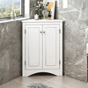 OUTSUPPLY Bathroom Storage Cabinet with Adjustable Shelves, Freestanding Corner Cabinet for Kitchen, Laundry, Small Spaces - 2 of 4