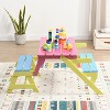 Yinvani Colorful Wood Multifunctional Children's Armchair with Integrated Table and Chair - 3 of 4