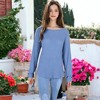 Anna-Kaci Women's Cross Stitching Textured Long Sleeve Pullover - 2 of 4