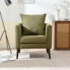 PAGED Modern Accent Chair Upholstered Armchair with Tub Barrel Style Backrest, Comfy Chair for Bedroom - 2 of 4