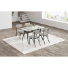 5 Piece Modern Dining Table Set for 4, Small Rectangular Kitchen Table with Open Shelf - 2 of 4