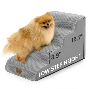 Cozy Kiss Supportive Foam Pet Stairs, Gentle Slope Dog Steps and Ramp for Sofas and Beds - 1 of 4