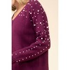 Women's Pearl Embellished Sweater - entro - 4 of 4