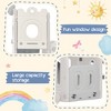 5-in-1 Kids Slide and Swing Set with Climbing Ladder, Basketball Hoop, Storage, Indoor Outdoor Play Center for Kids Gifts - 4 of 4