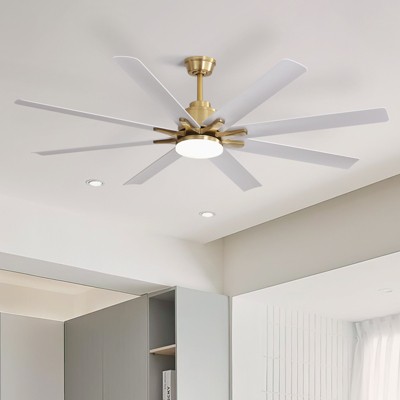Large Industrial Smart Ceiling Fans with Lights and Remote & APP Control 8 ABS Blades 6-Speed Powerful DC Motor Reversible For Home/Commercial/Outdoor